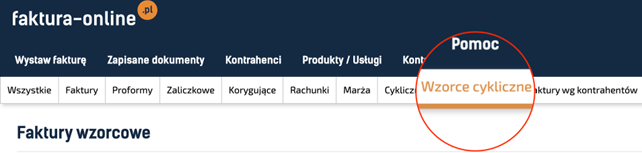Zarządzami fakturami cyklicznymi